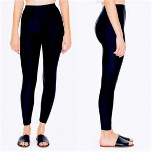 American Apparel Black Nylon Tricot Leggings